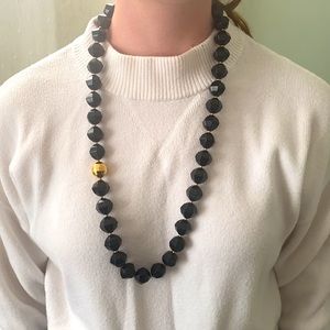 Kate Spade Black Beaded Disco Ball Necklace